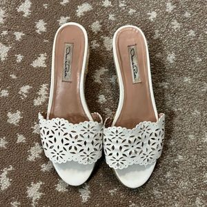 Oscar de la Renta laser cut wedges
